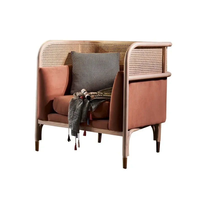 Solid wood rattan sofa three-person coffee table combination small apartment
Solid wood rattan sofa three-person coffee table combination small apartment