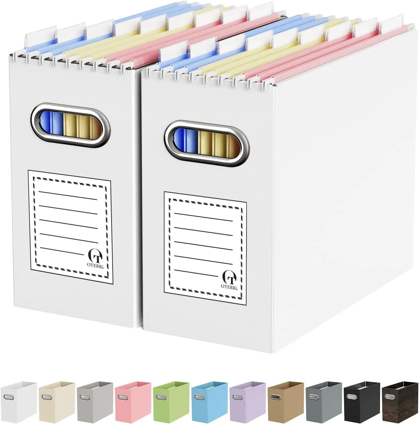 Cardboard File Organizer Box for Hanging Folders, Letter Size, 2-Pack, White
Cardboard File Organizer Box for Hanging Folders, Letter Size, 2-Pack, White