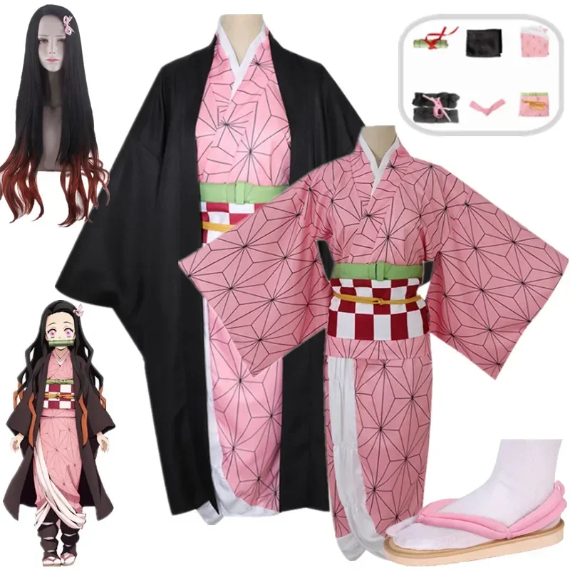 Cosplay Kostuum Anime Satan Slayer Kimetsu Geen Yeyang Nevuko Kamado Nezuko Kimono Vrouwen Halloween Kleding Uniform
Cosplay Kostuum Anime Satan Slayer Kimetsu Geen Yeyang Nevuko Kamado Nezuko Kimono Vrouwen Halloween Kleding Uniform