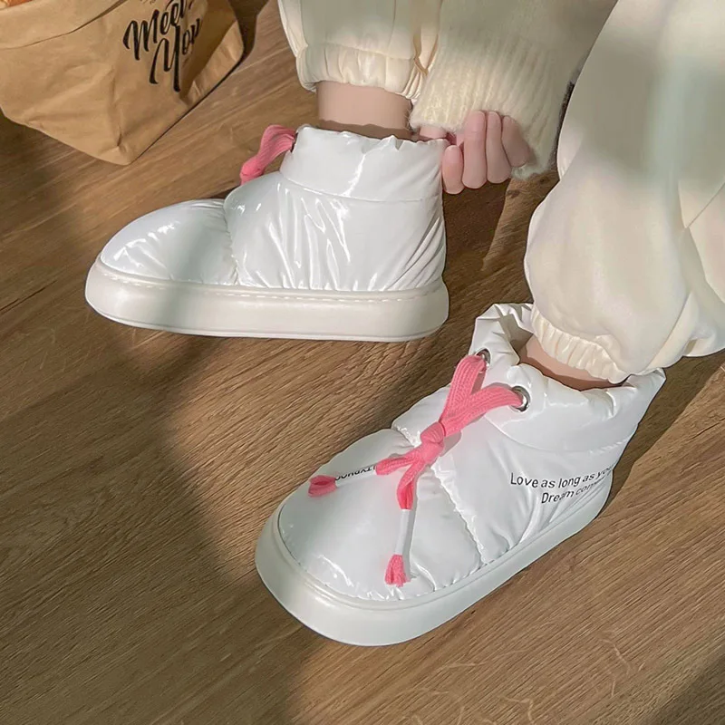 Зимние женские ботинки, удобные теплые зимние ботинки с мягкой подошвой, женские утолщенные плюшевые повседневные прогулочные туфли, zapatillas de mujer 
Зимние женские ботинки, удобные теплые зимние ботинки с мягкой подошвой, женские утолщенные плюшевые повседневные прогулочные туфли, zapatillas de mujer