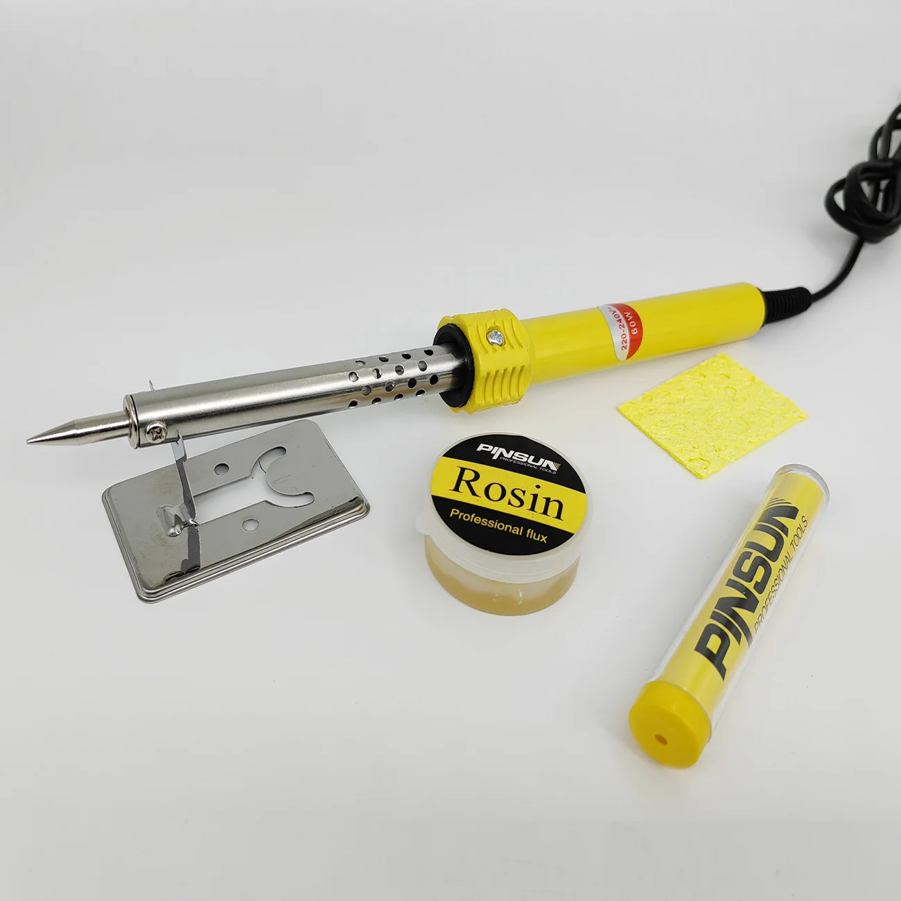 Model-810 220V 60W Soldering Iron Set With Stand Tin Solder Flux And Sponge
Model-810 220V 60W Soldering Iron Set With Stand Tin Solder Flux And Sponge