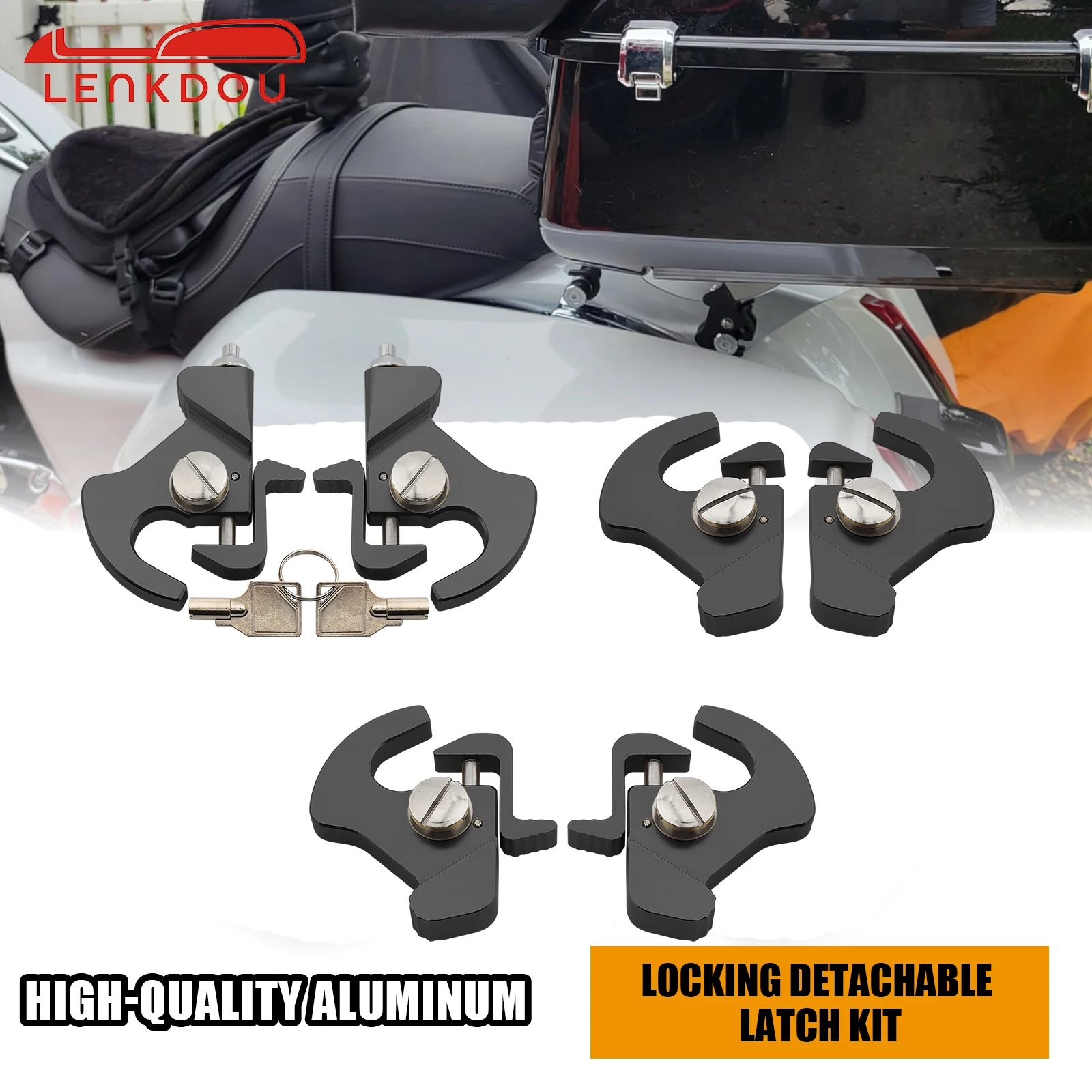 Detachable Luggage Rack Latch Clip for Harley Sportster Dyna Softail Touring Vrod with or without Lock Auxiliary Hook
Detachable Luggage Rack Latch Clip for Harley Sportster Dyna Softail Touring Vrod with or without Lock Auxiliary Hook