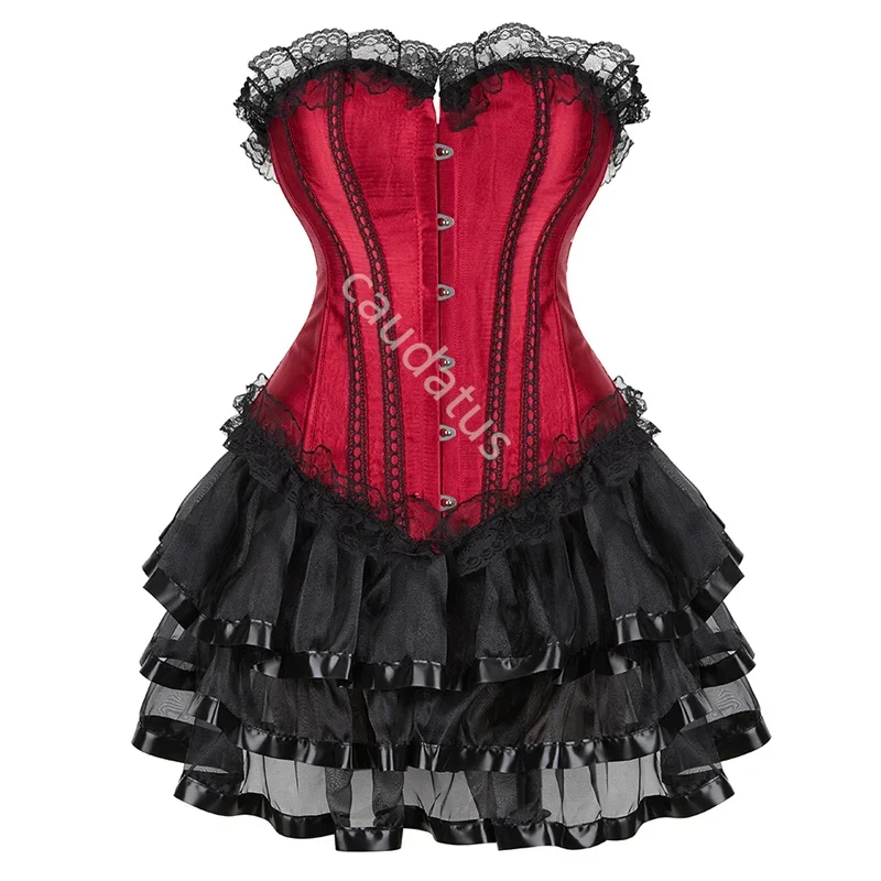 Red Corset Dress for Women Gothic Victorian Costume Sexy Vintage Bustier Skirt Set Fashion Plus Size Outfit Burlesque Medieval
Red Corset Dress for Women Gothic Victorian Costume Sexy Vintage Bustier Skirt Set Fashion Plus Size Outfit Burlesque Medieval