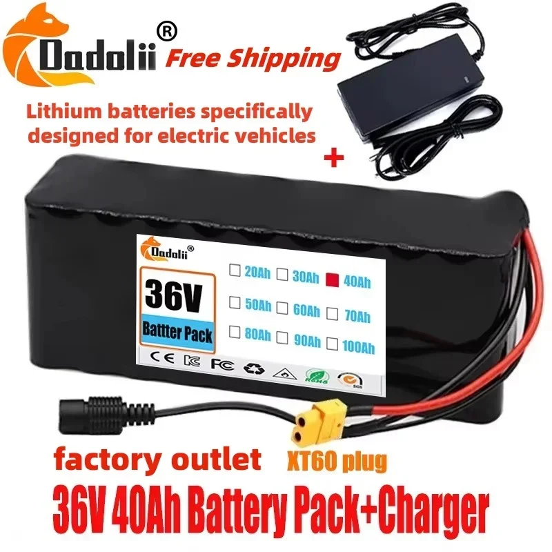 36V 40Ah 18650 Rechargeable Lithium Battery Pack 10S3P 1000W Power Modified Bicycle Scooter Electric Vehicle with BMS
36V 40Ah 18650 Rechargeable Lithium Battery Pack 10S3P 1000W Power Modified Bicycle Scooter Electric Vehicle with BMS