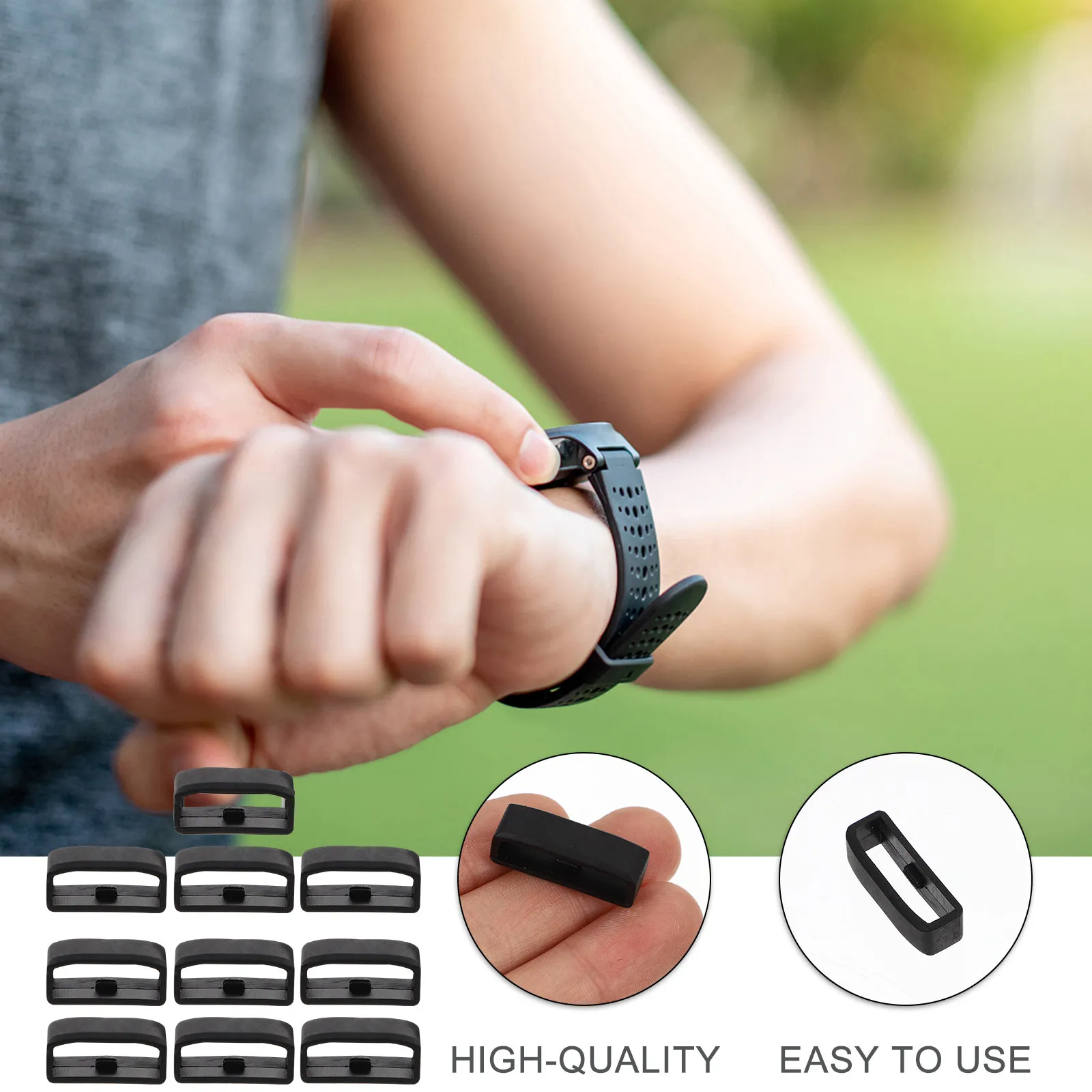 10 шт. силиконовых держателей-кольцев для ремешков часов, черные, прочные, для ремешков-петель, аксессуары для часов
10 шт. силиконовых держателей-кольцев для ремешков часов, черные, прочные, для ремешков-петель, аксессуары для часов