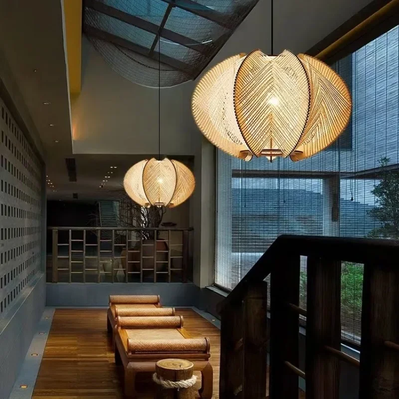 New Chinese Living Room Restaurant Lights Japanese Chandelier Retro Hotel Tea Room Hot Pot Restaurant Rattan Art Lamps
New Chinese Living Room Restaurant Lights Japanese Chandelier Retro Hotel Tea Room Hot Pot Restaurant Rattan Art Lamps
