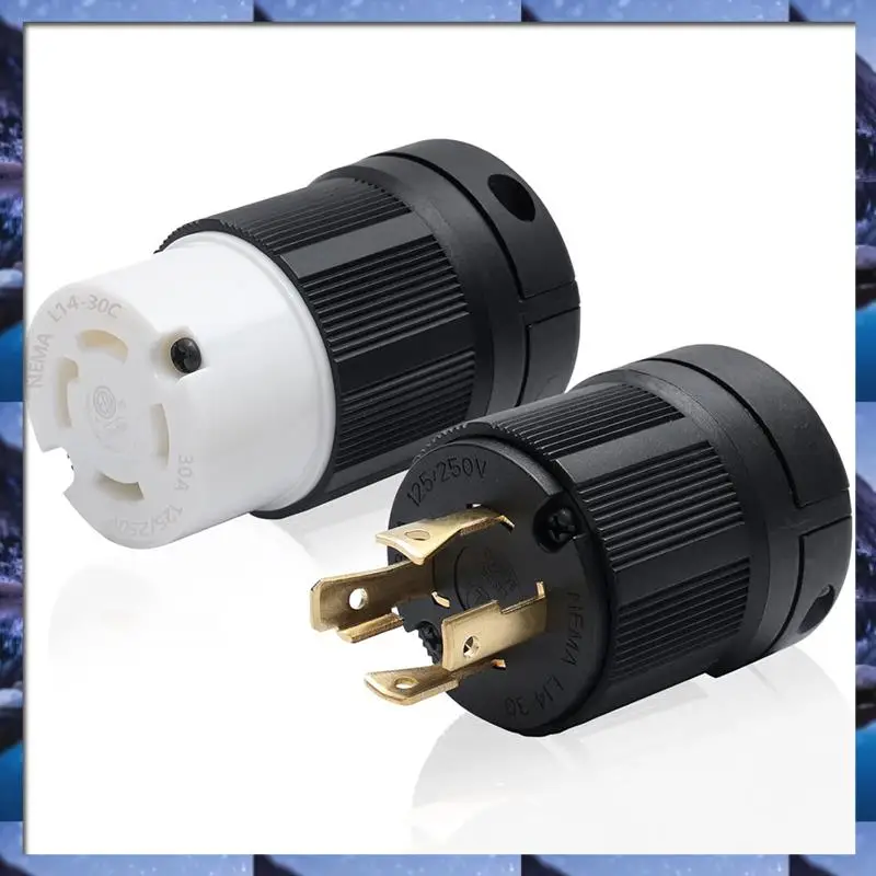 ABSU NEMA L14-30P/NEMA L14-30C SET 125/250V 3 Pole 4 Wire Grounding Electrical Replacement Industrial Power Connection
ABSU NEMA L14-30P/NEMA L14-30C SET 125/250V 3 Pole 4 Wire Grounding Electrical Replacement Industrial Power Connection