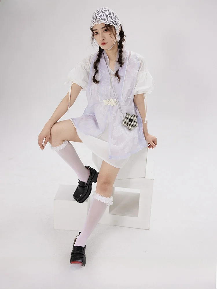 Модифицированный традиционный китайский костюм: женский летний наряд Ханьфу, высококачественный полиэстер
Модифицированный традиционный китайский костюм: женский летний наряд Ханьфу, высококачественный полиэстер