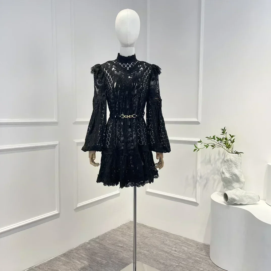 Big Promotion 2022 Spring Autumn Top Quality Black Beige Orange Hook Flower Hollow Mini Dress for Women
Big Promotion 2022 Spring Autumn Top Quality Black Beige Orange Hook Flower Hollow Mini Dress for Women