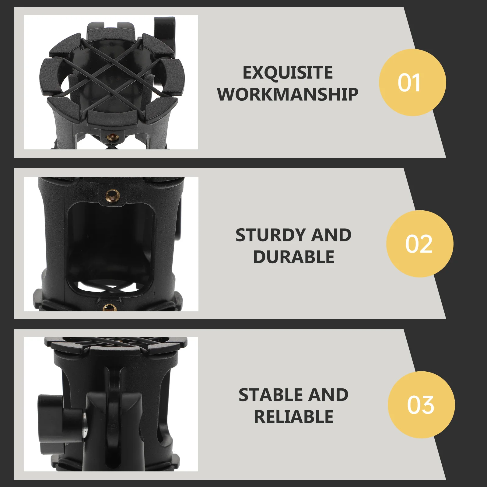 Sturdy Microphone Stand Anti-Vibration Bracket Reliable Design for Studio and Live Performance Use Mic Anti-Vibration Holder
Sturdy Microphone Stand Anti-Vibration Bracket Reliable Design for Studio and Live Performance Use Mic Anti-Vibration Holder