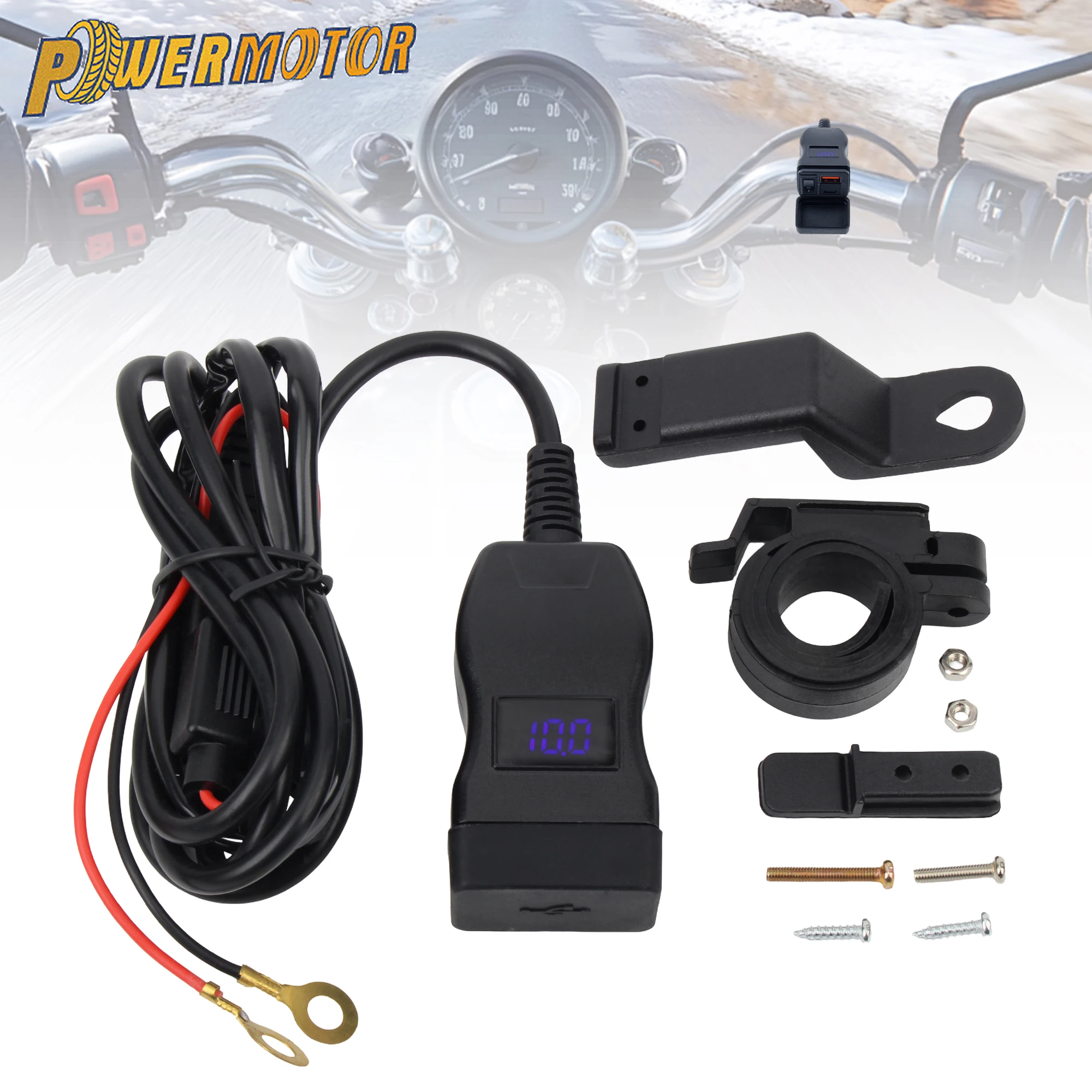 PD QC3.0 12V Power Supply Adapter Motorcycle Handlebar USB Fast Charger 60W Dual USB Socket with Switch Voltmeter Waterproof
PD QC3.0 12V Power Supply Adapter Motorcycle Handlebar USB Fast Charger 60W Dual USB Socket with Switch Voltmeter Waterproof