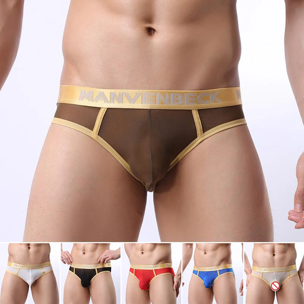 Men Ice Silk Sexy Briefs Low Waist Mesh Man Underwear Transparent U Pouch Underpants Seamless Men's Panties
Men Ice Silk Sexy Briefs Low Waist Mesh Man Underwear Transparent U Pouch Underpants Seamless Men's Panties