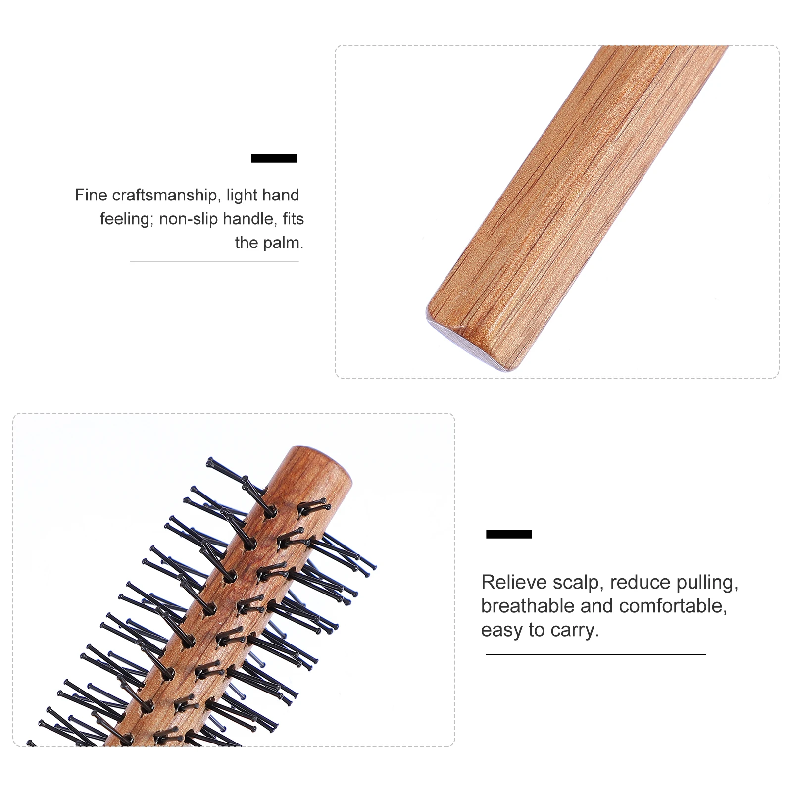 Cylinder Comb Hairdressing Styling Smooth Hair Massage Scalp Wooden Curly Black Combs Salon Supplies Barber Shop Practical
Cylinder Comb Hairdressing Styling Smooth Hair Massage Scalp Wooden Curly Black Combs Salon Supplies Barber Shop Practical