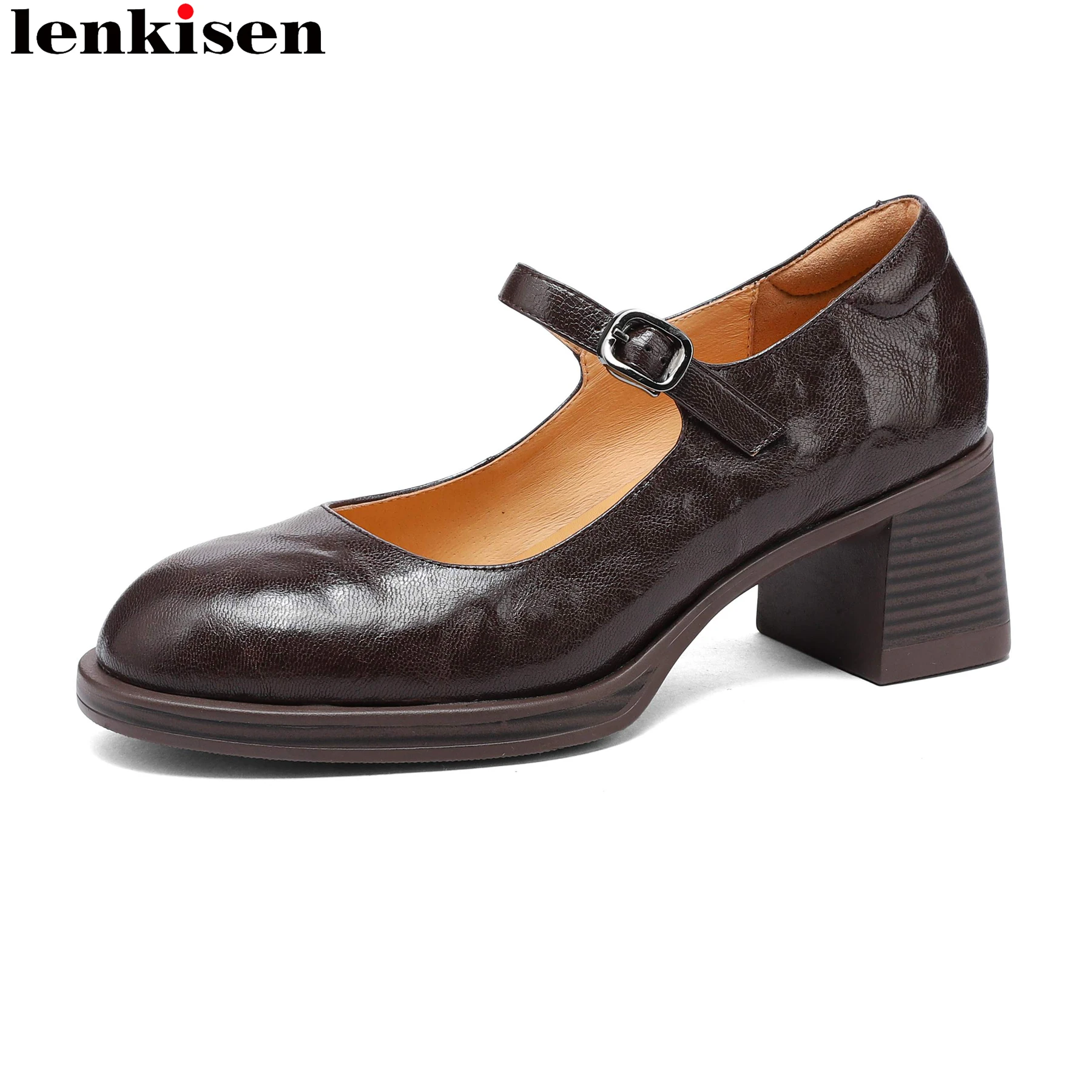Fashion Sheepskin Mary Janes Round Toe High Heels Shallow Spring Autumn Shoes Dating Buckle Strap Mature Office Lady Women Pumps
Fashion Sheepskin Mary Janes Round Toe High Heels Shallow Spring Autumn Shoes Dating Buckle Strap Mature Office Lady Women Pumps