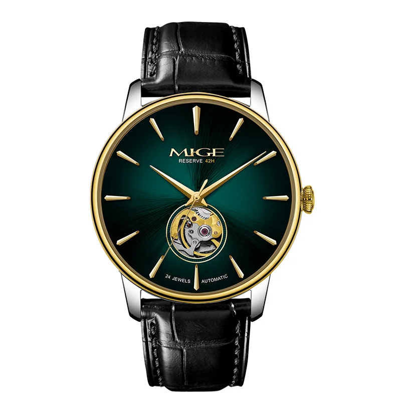 MIGE brand business stainless steel mechanical movement man watch waterproof luxury fashion automatic 24k gold bezel men watches
MIGE brand business stainless steel mechanical movement man watch waterproof luxury fashion automatic 24k gold bezel men watches