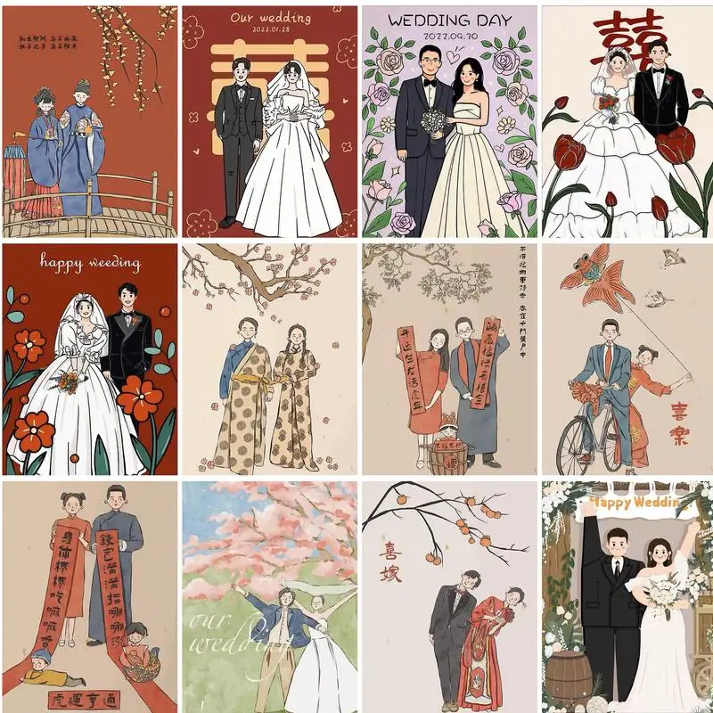 PhotoCustom Paint By Number Marry DIY Pictures By Numbers Wedding Kits Hand Painted Art Drawing On Canvas Gift Home Decor
PhotoCustom Paint By Number Marry DIY Pictures By Numbers Wedding Kits Hand Painted Art Drawing On Canvas Gift Home Decor