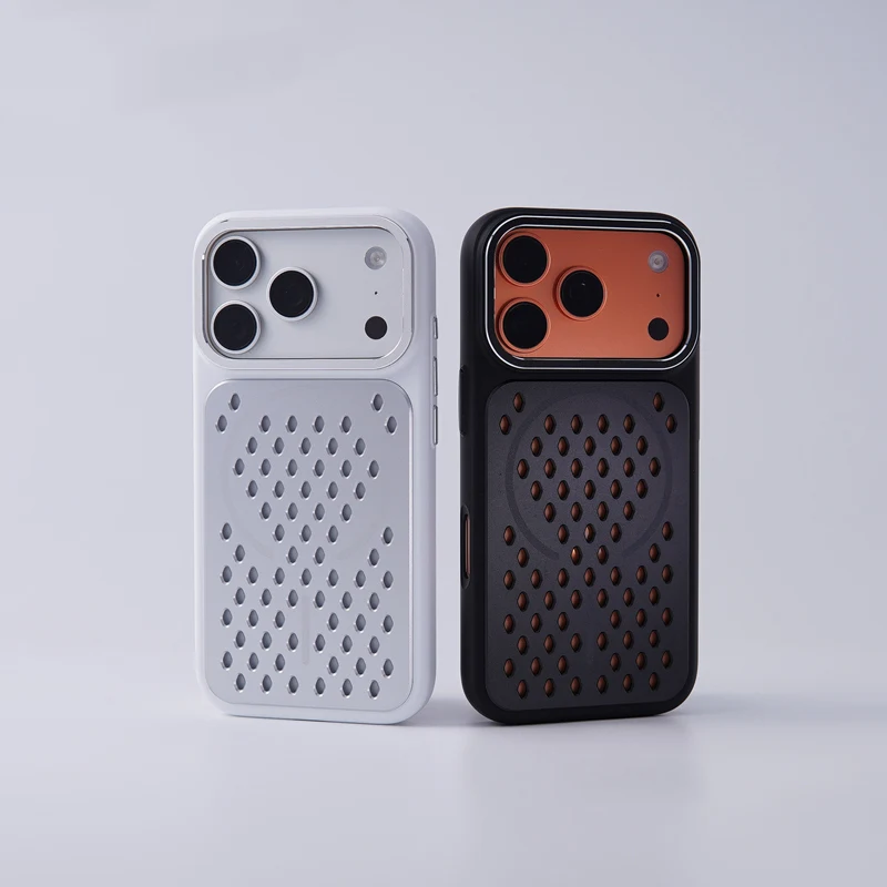 Metal Mesh Cooling for MagSafe Phone Case For iPhone 17 17Pro Max 16Pro 16 Alloy Lens Wireless Charging Frosted Anti-fall Cover
Metal Mesh Cooling for MagSafe Phone Case For iPhone 17 17Pro Max 16Pro 16 Alloy Lens Wireless Charging Frosted Anti-fall Cover