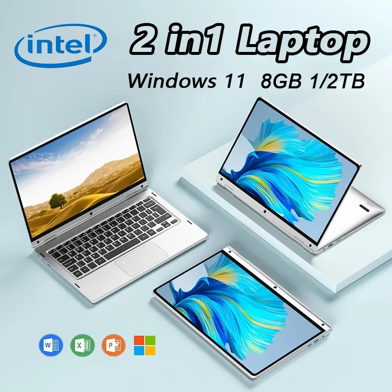11.6" Portable 2 in 1 mini Laptop Computer Touch ScreenIntel N4020 8GB 1TB 2TB Windows 11 Pro Office Learning Tablet PC Notebook
11.6" Portable 2 in 1 mini Laptop Computer Touch ScreenIntel N4020 8GB 1TB 2TB Windows 11 Pro Office Learning Tablet PC Notebook