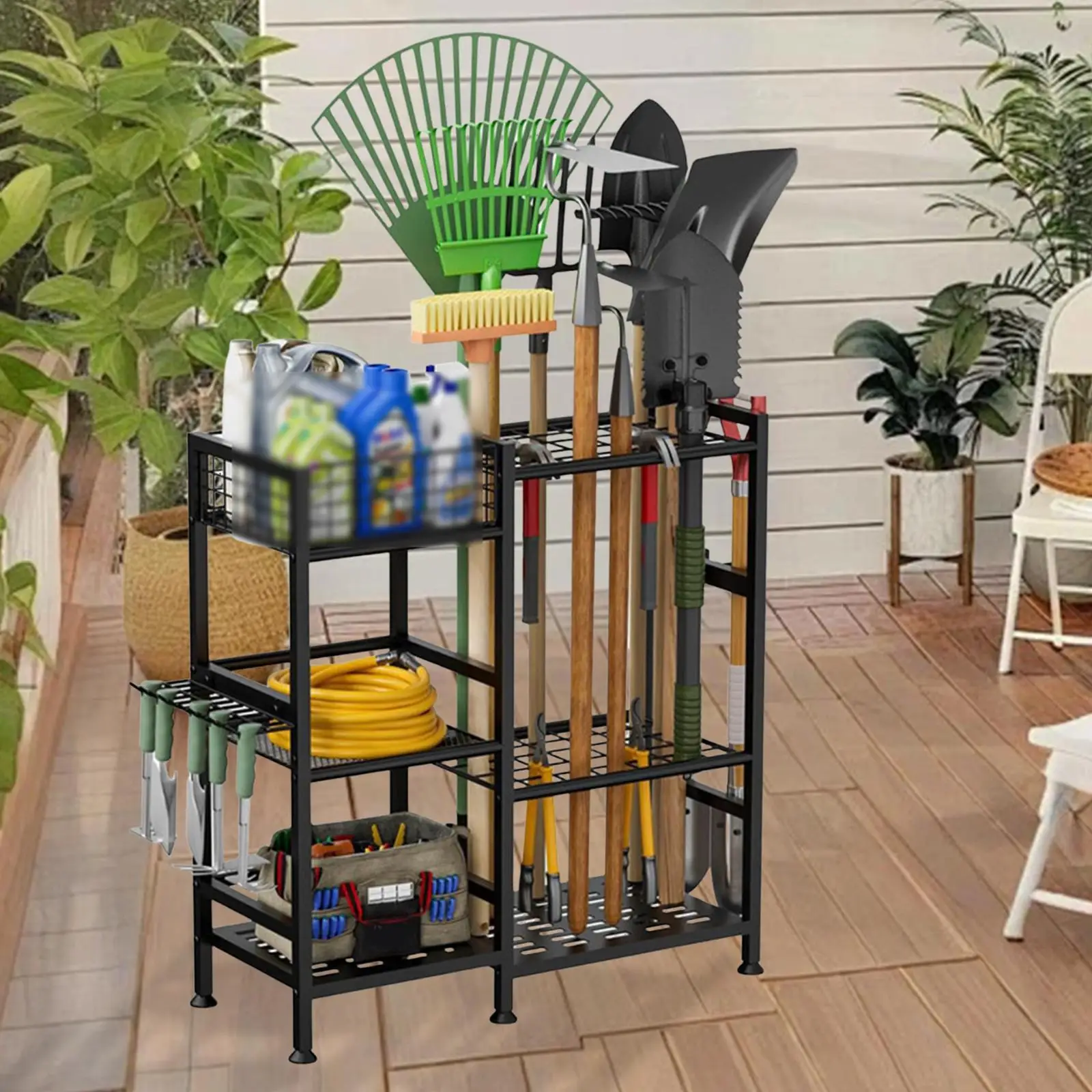 3 Tier Gardening Tool Storage Rack Garage Tool Holder for Indoor and Outdoor Multifunctional Sturdy 75x30x79cm with Shelves
3 Tier Gardening Tool Storage Rack Garage Tool Holder for Indoor and Outdoor Multifunctional Sturdy 75x30x79cm with Shelves