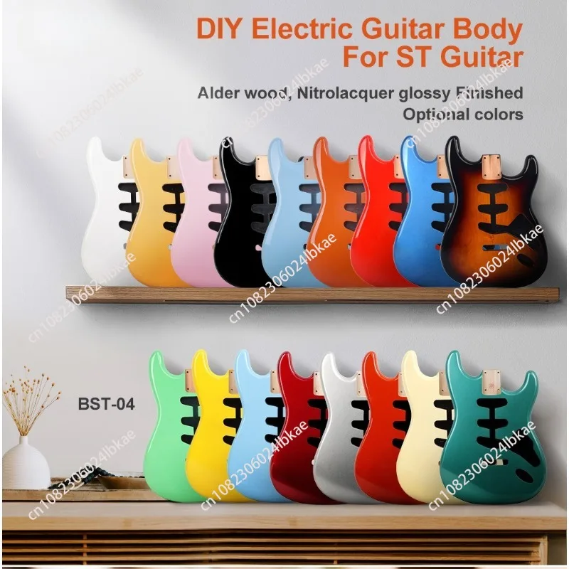 ST3 electric guitar body with shielding paint DIY accessories color ST alder single single pickup BST-04 SSSS
ST3 electric guitar body with shielding paint DIY accessories color ST alder single single pickup BST-04 SSSS