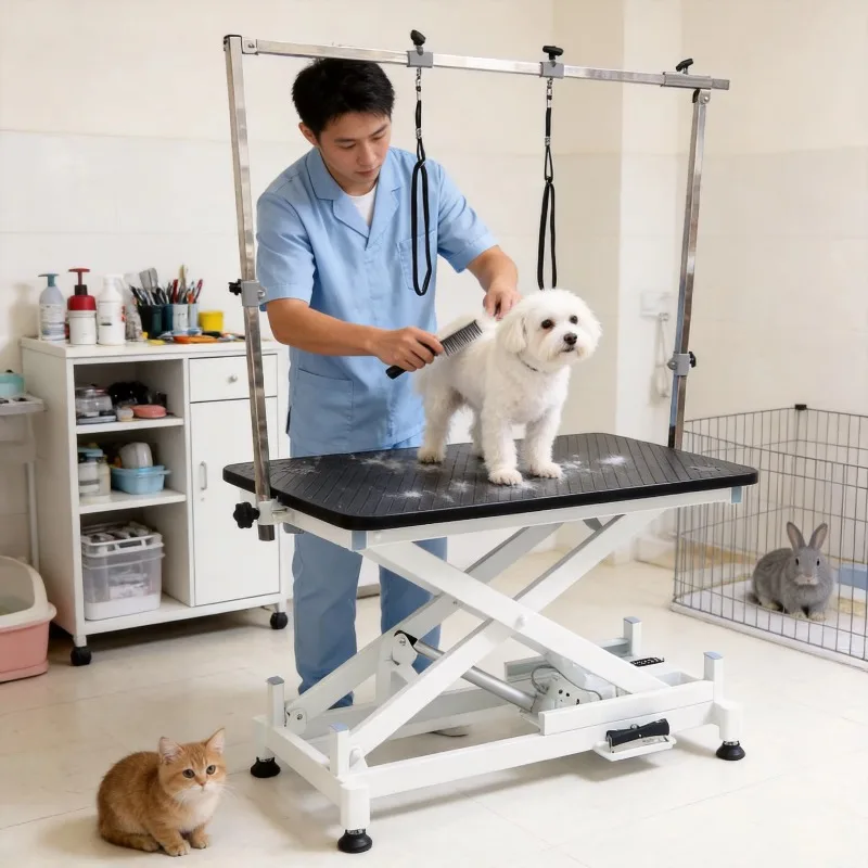 Electric Lifting Grooming Table with Water-washable Non-slip Elastic Desktop
Electric Lifting Grooming Table with Water-washable Non-slip Elastic Desktop