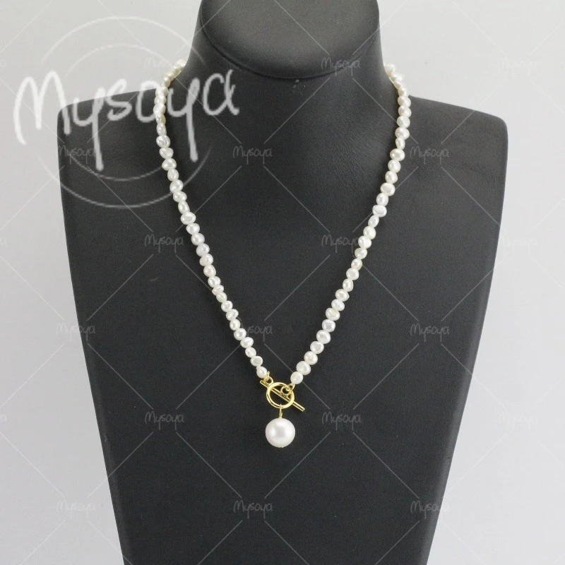 MYSOYA 5-6mm & 11-12mm White Freshwater Pearl Edison Pearl Pendant Necklace for Wife/ Mom, for Wedding/Mother's Day Gift A0618
MYSOYA 5-6mm & 11-12mm White Freshwater Pearl Edison Pearl Pendant Necklace for Wife/ Mom, for Wedding/Mother's Day Gift A0618