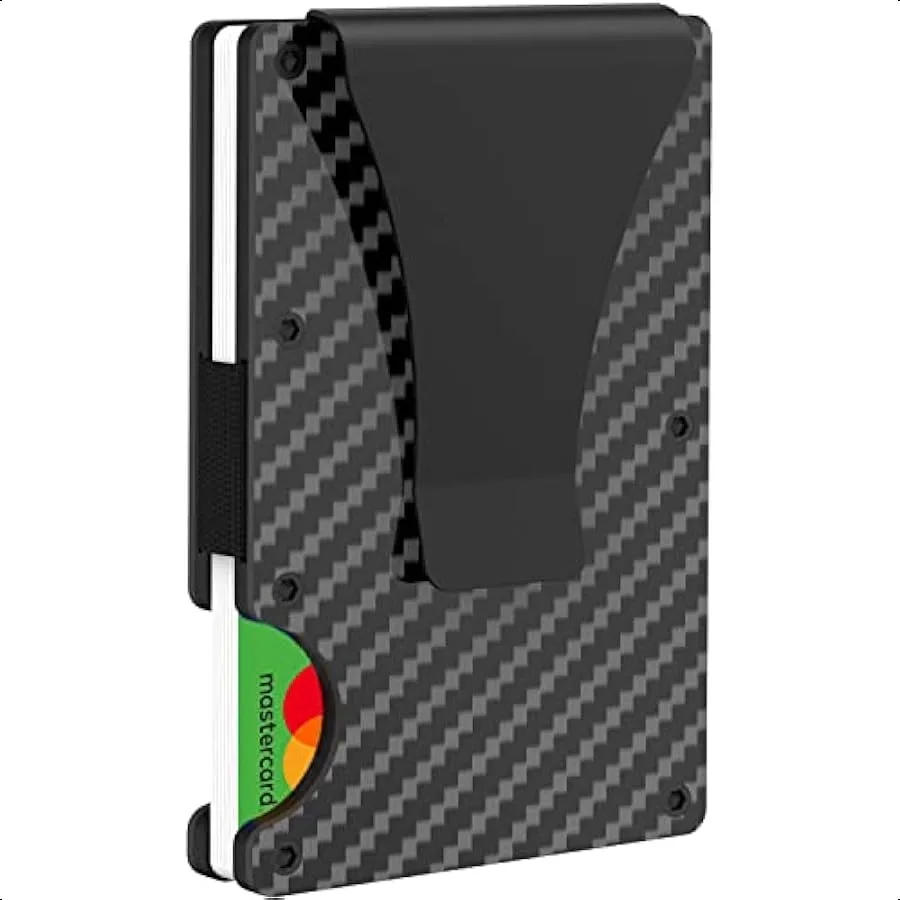 Carbon Fiber WalletMetal Money Clip Wallet RFID Blocking Minimalist Wallet for Men
Carbon Fiber WalletMetal Money Clip Wallet RFID Blocking Minimalist Wallet for Men