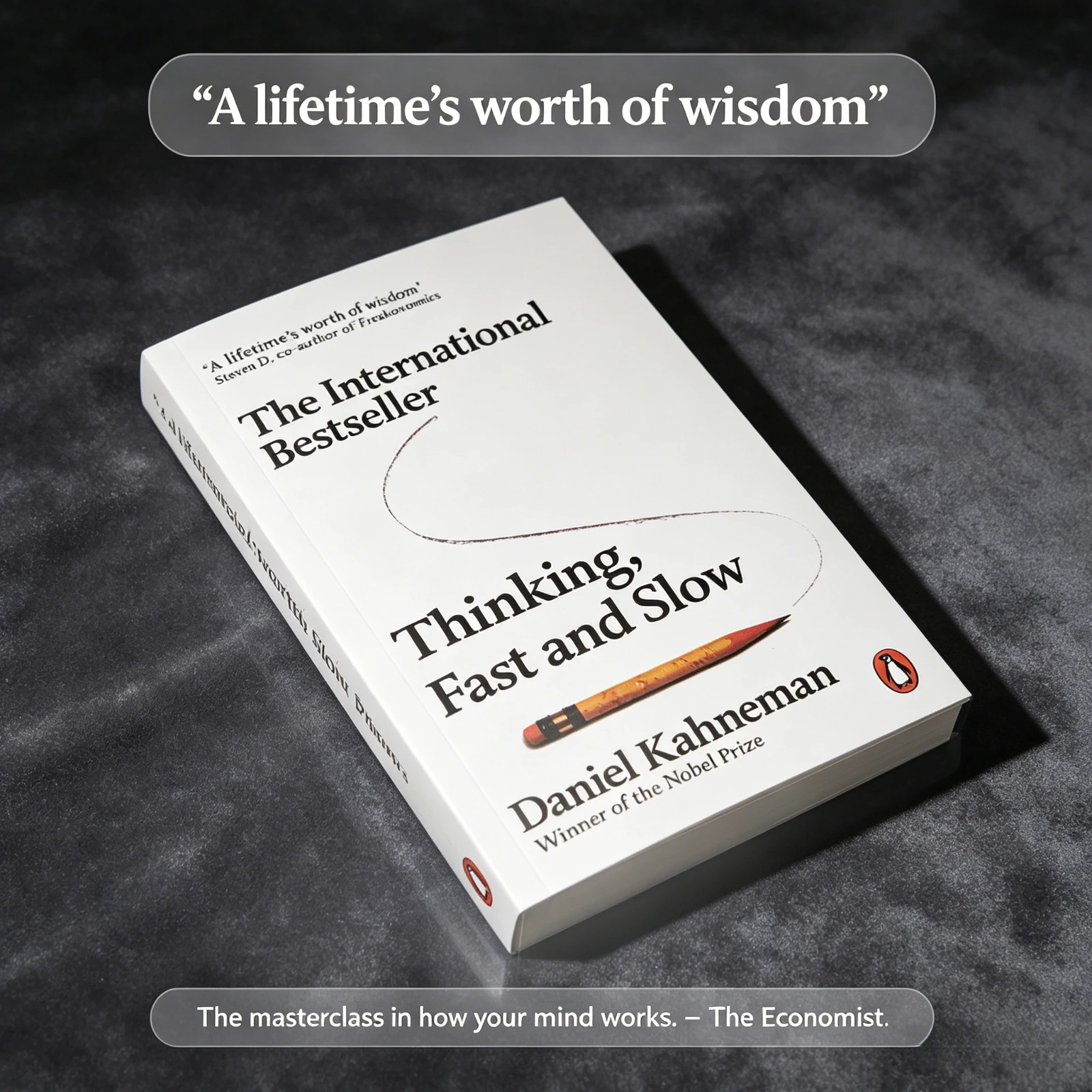 Thinking, Fast and Slow By Daniel Kahneman Psychology & Behavioral Economics Decision Making Book
Thinking, Fast and Slow By Daniel Kahneman Psychology & Behavioral Economics Decision Making Book