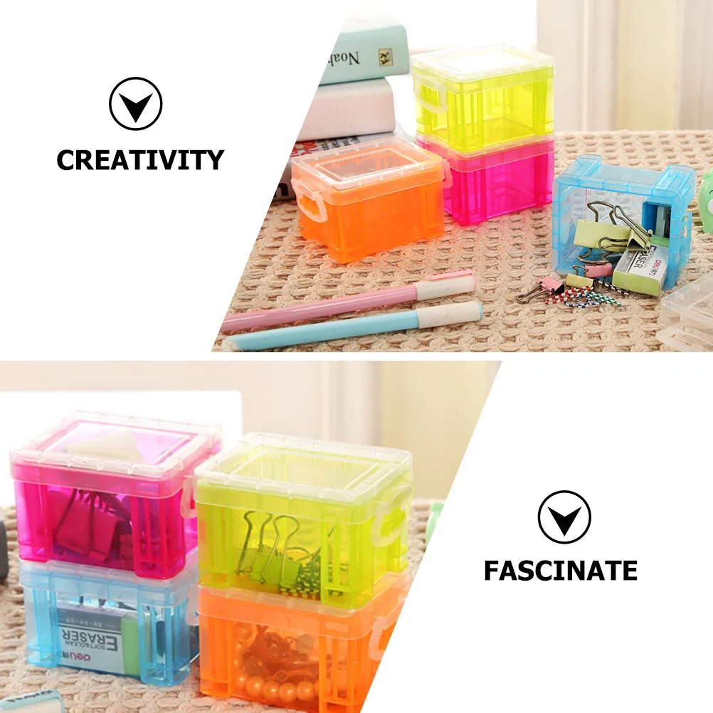 4pcs Desktop Storage Organizer Box Compact Cosmetics Sundries Holder With Lid Reusable Plastic Container For Snacks Keys Pencils
4pcs Desktop Storage Organizer Box Compact Cosmetics Sundries Holder With Lid Reusable Plastic Container For Snacks Keys Pencils