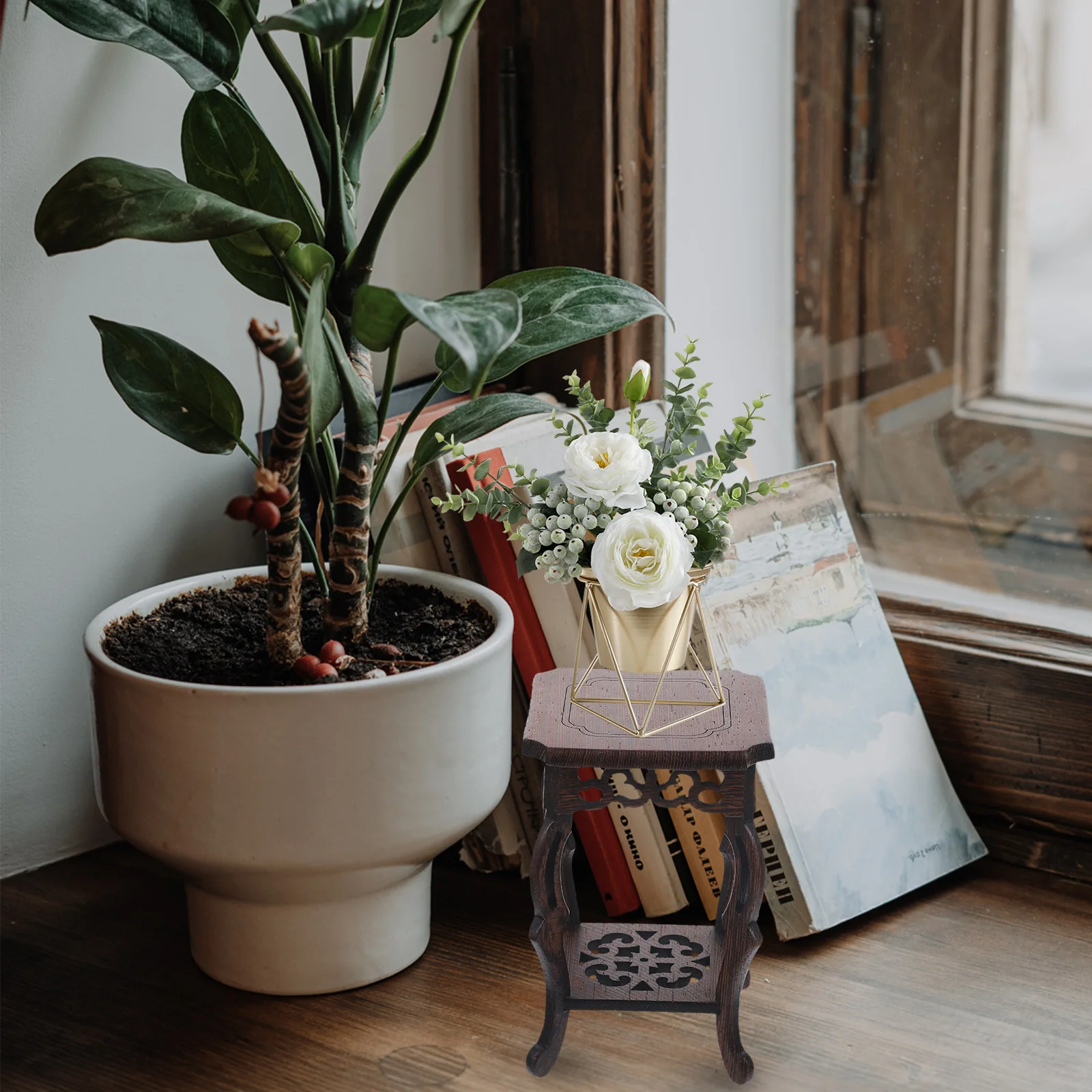 Wooden Flower Pot Base Plant Display Stand vintage Balcony Plant Holder Flower Pot Rack mini Rustic Shelf home Garden yard decor
Wooden Flower Pot Base Plant Display Stand vintage Balcony Plant Holder Flower Pot Rack mini Rustic Shelf home Garden yard decor
