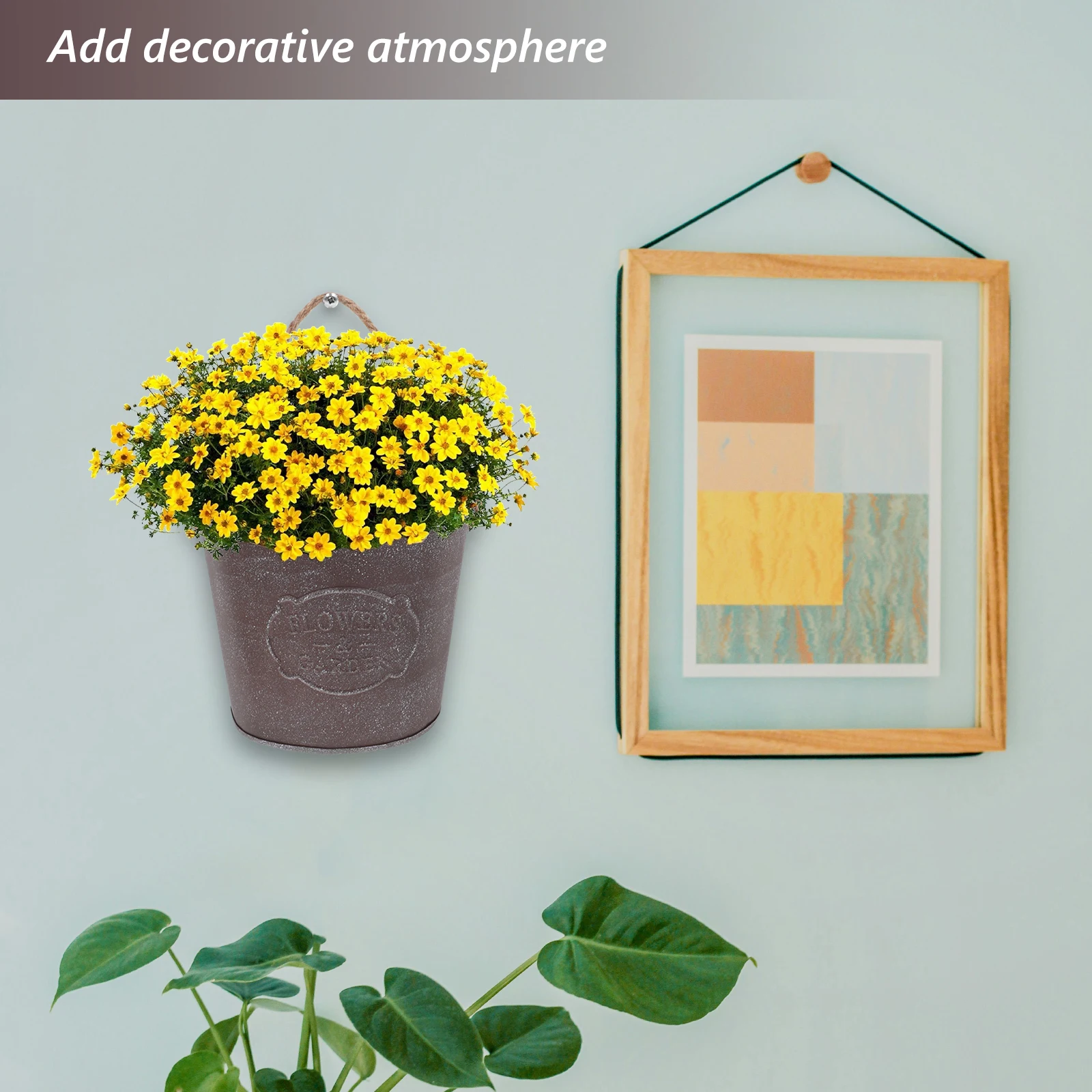 Tin Wall Hanging Flowerpot Vintage Iron Planter Small Size with Lanyard for Decor Garden Plant Holder
Tin Wall Hanging Flowerpot Vintage Iron Planter Small Size with Lanyard for Decor Garden Plant Holder