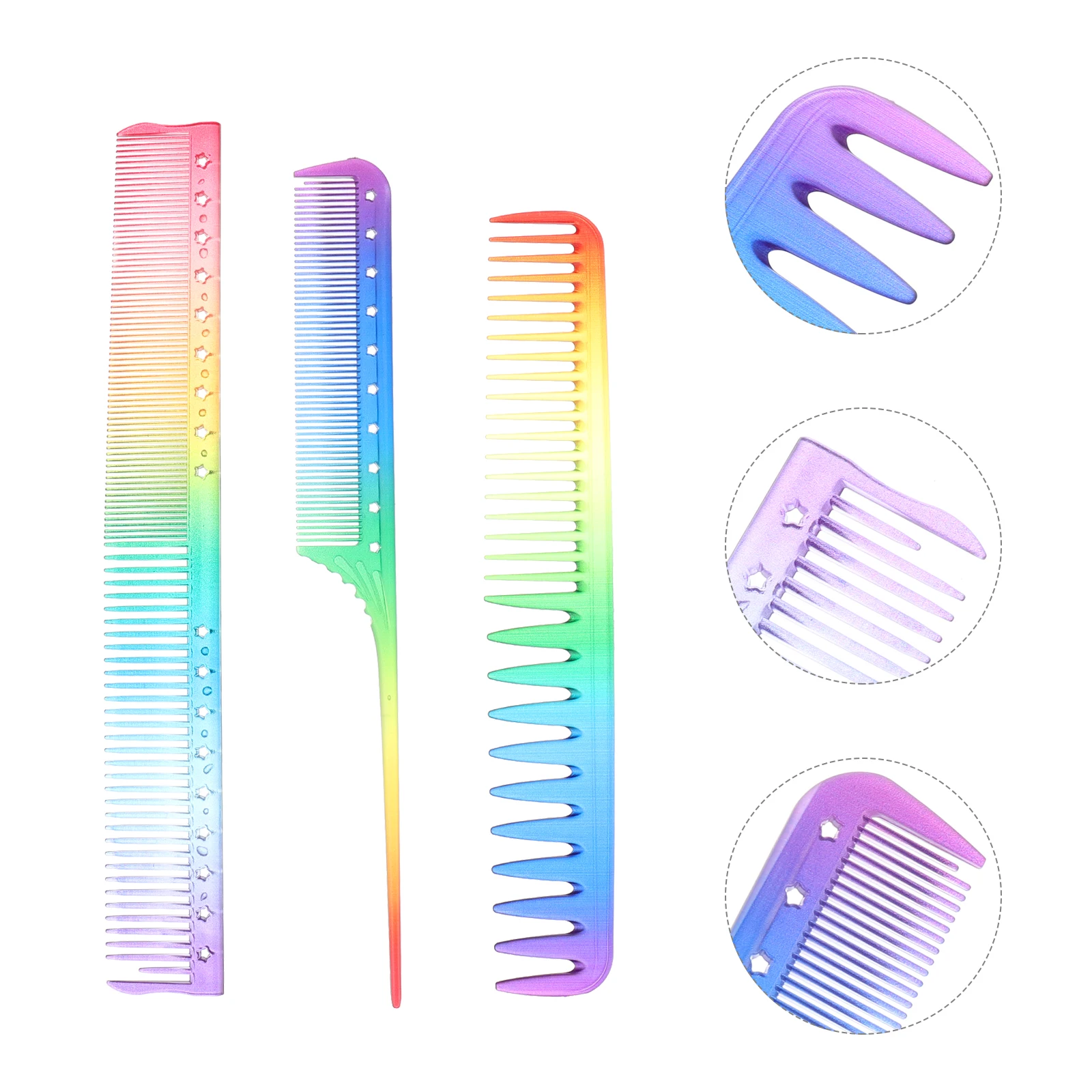 3pcs Anti static Salon Hair Salon Hairdressing Comb Comb Comfortable Grip Smooth Teeth Detangle Knots Styling Set Barber
3pcs Anti static Salon Hair Salon Hairdressing Comb Comb Comfortable Grip Smooth Teeth Detangle Knots Styling Set Barber