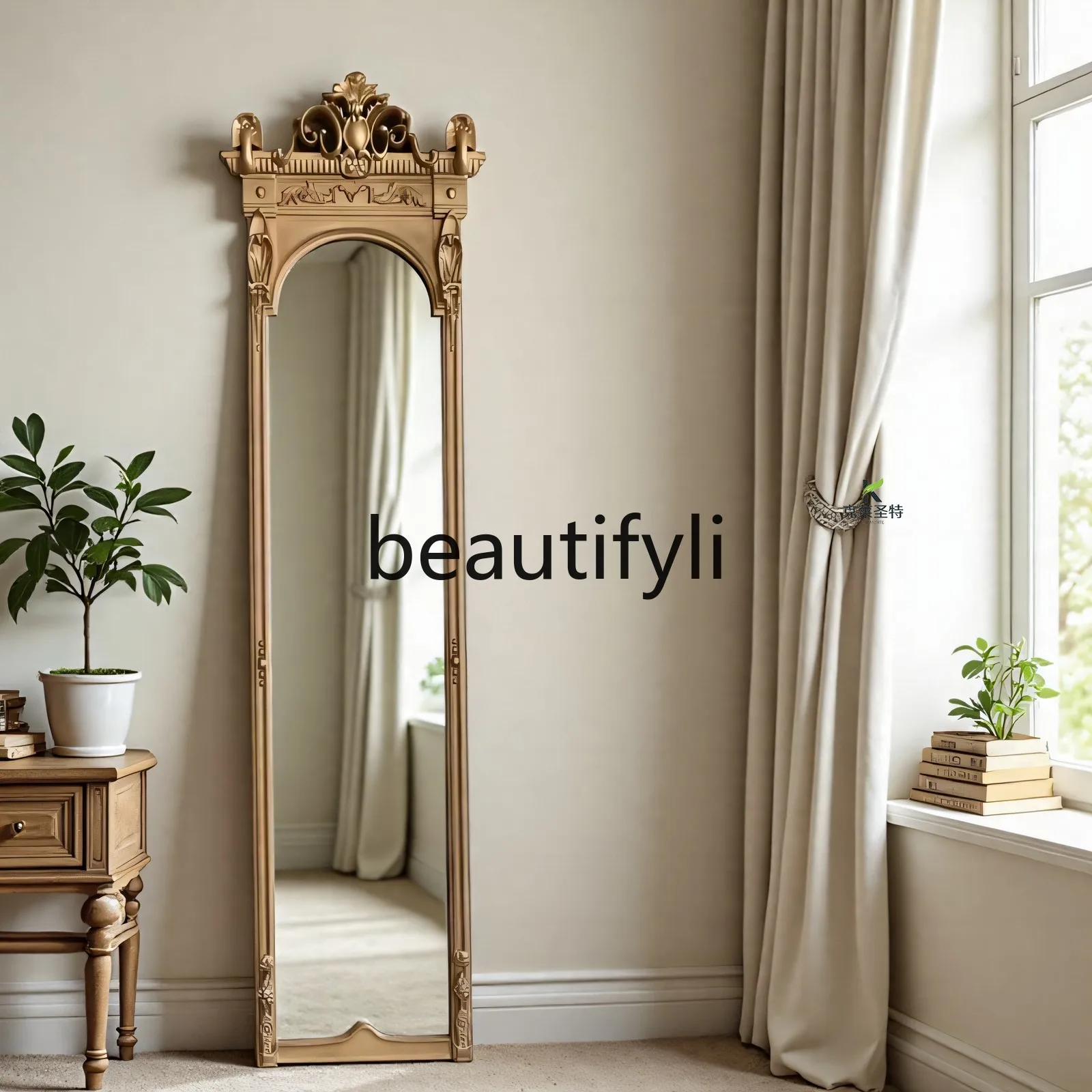 French wall-mounted full-length mirror, bedroom fitting mirror, retro carved full-body wall-mounted decorative mirror
French wall-mounted full-length mirror, bedroom fitting mirror, retro carved full-body wall-mounted decorative mirror