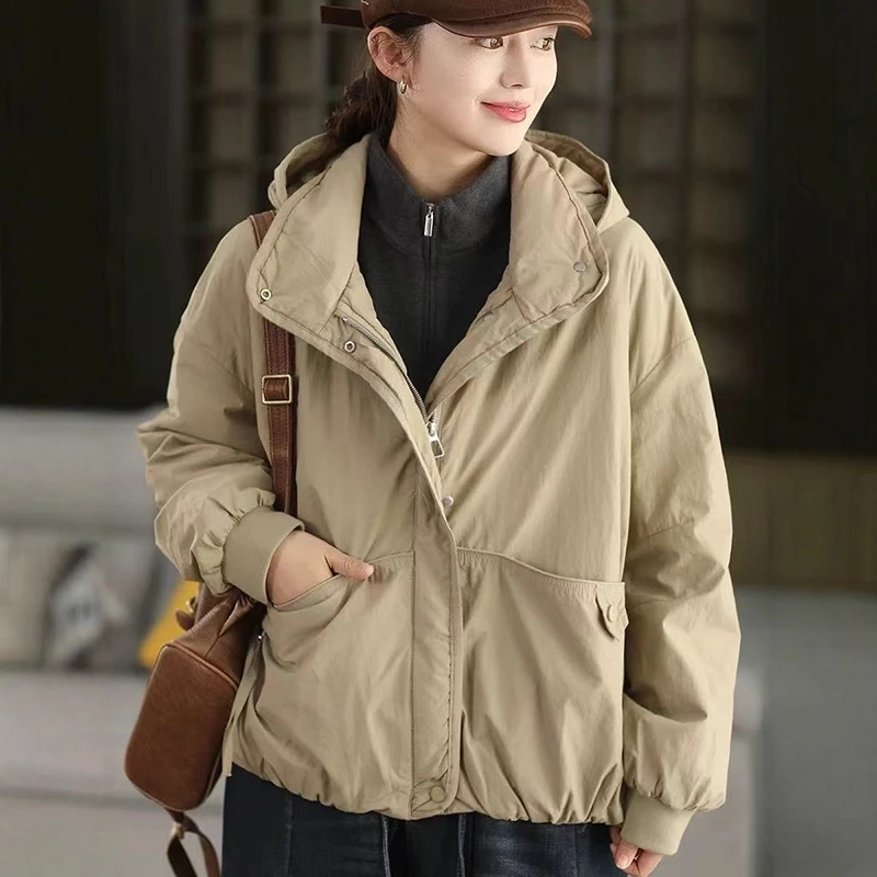 High Quality Thick Warm Casual Parkas Women New Arrival 2025 Winter Simple Style Solid Color Loose Female Hooded Coats M2094
High Quality Thick Warm Casual Parkas Women New Arrival 2025 Winter Simple Style Solid Color Loose Female Hooded Coats M2094