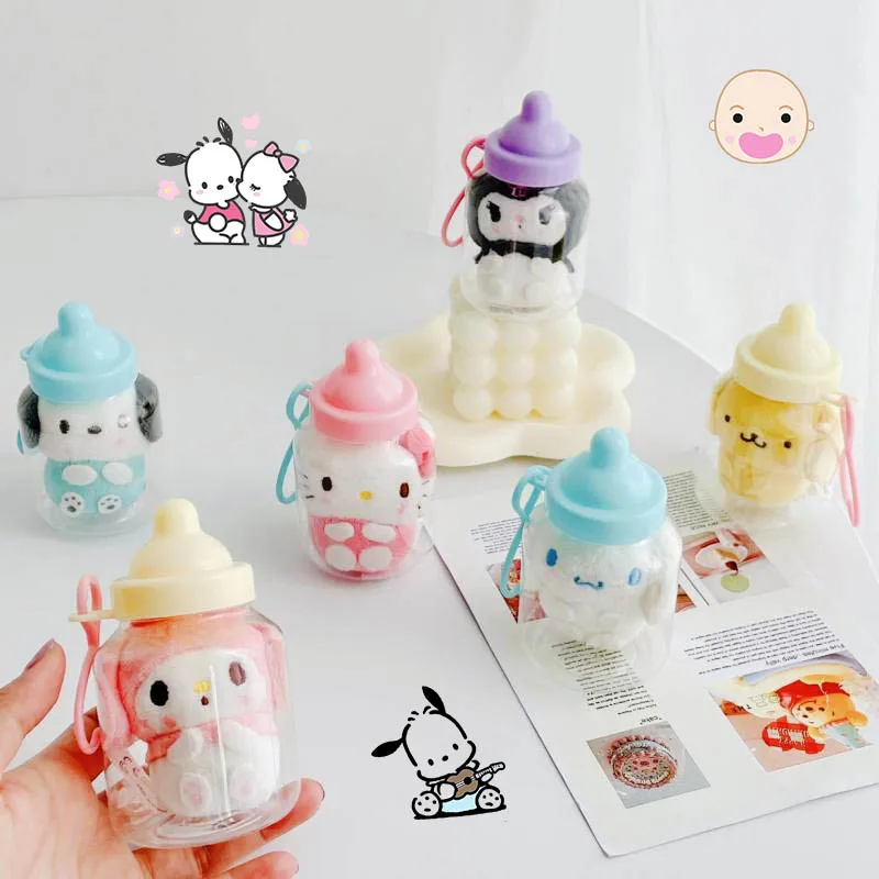 Kawaii Sanrio плюшевая кукла Mymelody Kuromi Cinnamoroll милые аниме плюшевые детские бутылки серии кулон брелок подарок для девочек
Kawaii Sanrio плюшевая кукла Mymelody Kuromi Cinnamoroll милые аниме плюшевые детские бутылки серии кулон брелок подарок для девочек