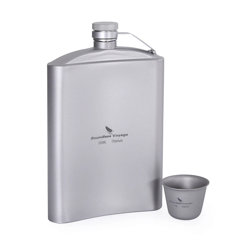 Boundless Voyage 8.5oz Titanium Hip Flask Portable Wine Whiskey Bottle Outdoor Travel Camping Tableware 250ml
Boundless Voyage 8.5oz Titanium Hip Flask Portable Wine Whiskey Bottle Outdoor Travel Camping Tableware 250ml