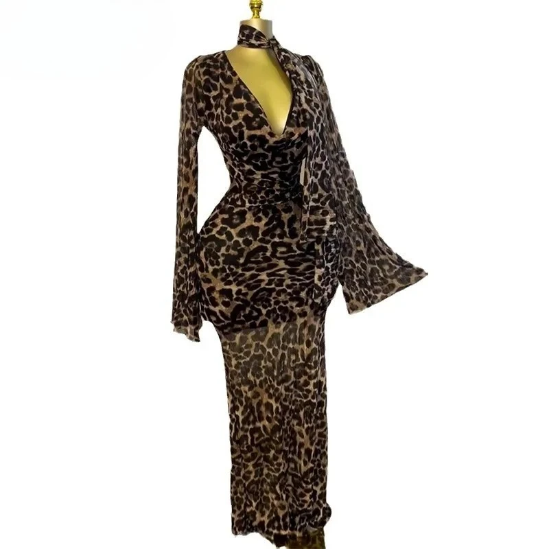 Women Full Sleeve Pile Collar leopard print Long Maxi Dress Holiday Beach Birthday Evening Sexy Party Dresses Vestidos
Women Full Sleeve Pile Collar leopard print Long Maxi Dress Holiday Beach Birthday Evening Sexy Party Dresses Vestidos