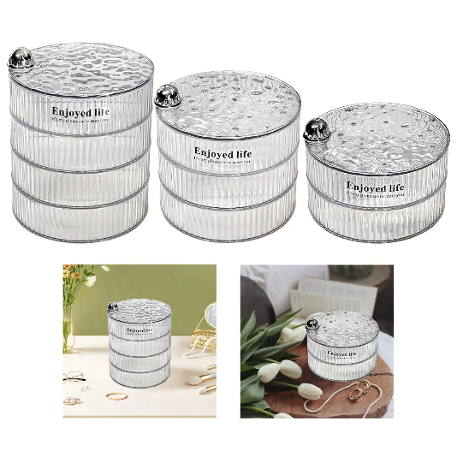 360 Degree Rotating Jewelry Box Transparent Storage Box Earring Holder for Hair Accessories Earrings Necklaces Rings Bedroom
360 Degree Rotating Jewelry Box Transparent Storage Box Earring Holder for Hair Accessories Earrings Necklaces Rings Bedroom