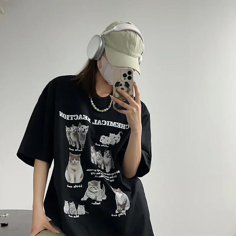 Harajuku Kawaii Y2k Топ Женская футболка Негабаритные футболки с изображением кота Корейская уличная одежда с короткими рукавами Эстетическая одежда Топы
Harajuku Kawaii Y2k Топ Женская футболка Негабаритные футболки с изображением кота Корейская уличная одежда с короткими рукавами Эстетическая одежда Топы