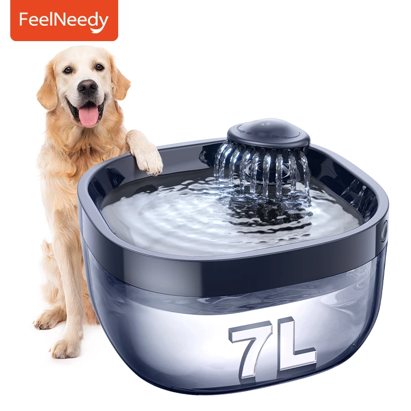 Feelneedy 7L/1.8Gal Dog Water Fountain Pets Water Bowl Dispenser with Ultra Quiet Pump With Filters For Multiple Cats Dogs
Feelneedy 7L/1.8Gal Dog Water Fountain Pets Water Bowl Dispenser with Ultra Quiet Pump With Filters For Multiple Cats Dogs