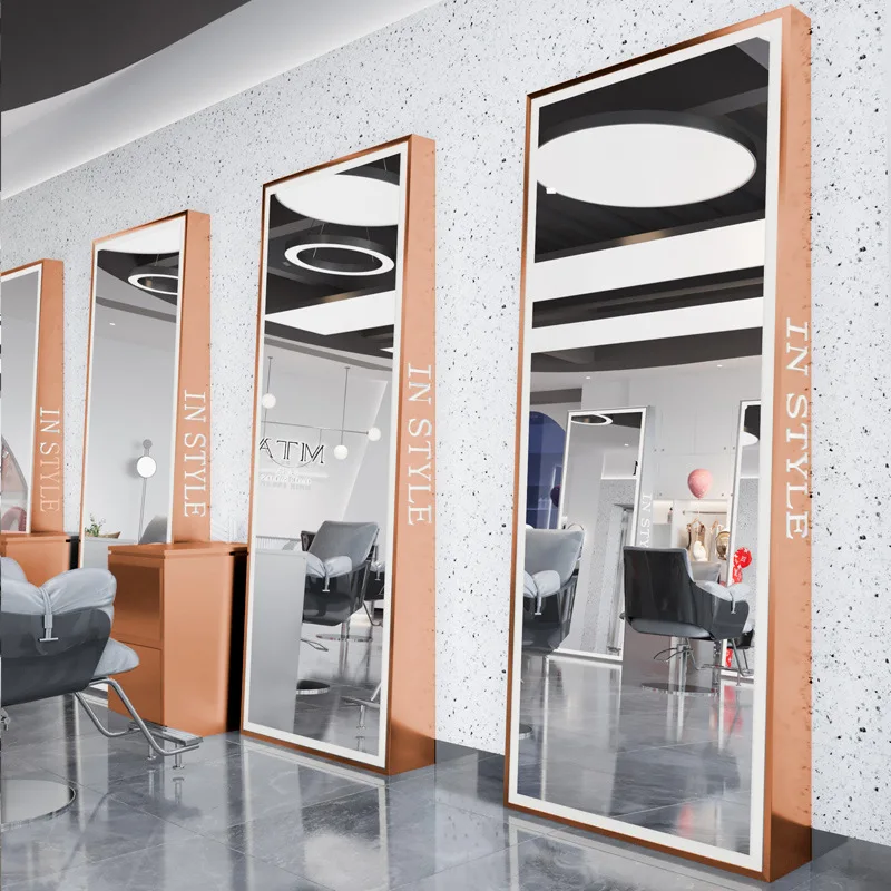 Modern Light Luxury Double-sided Mirror Landing Salon Barbershop Furniture Mirror
Modern Light Luxury Double-sided Mirror Landing Salon Barbershop Furniture Mirror