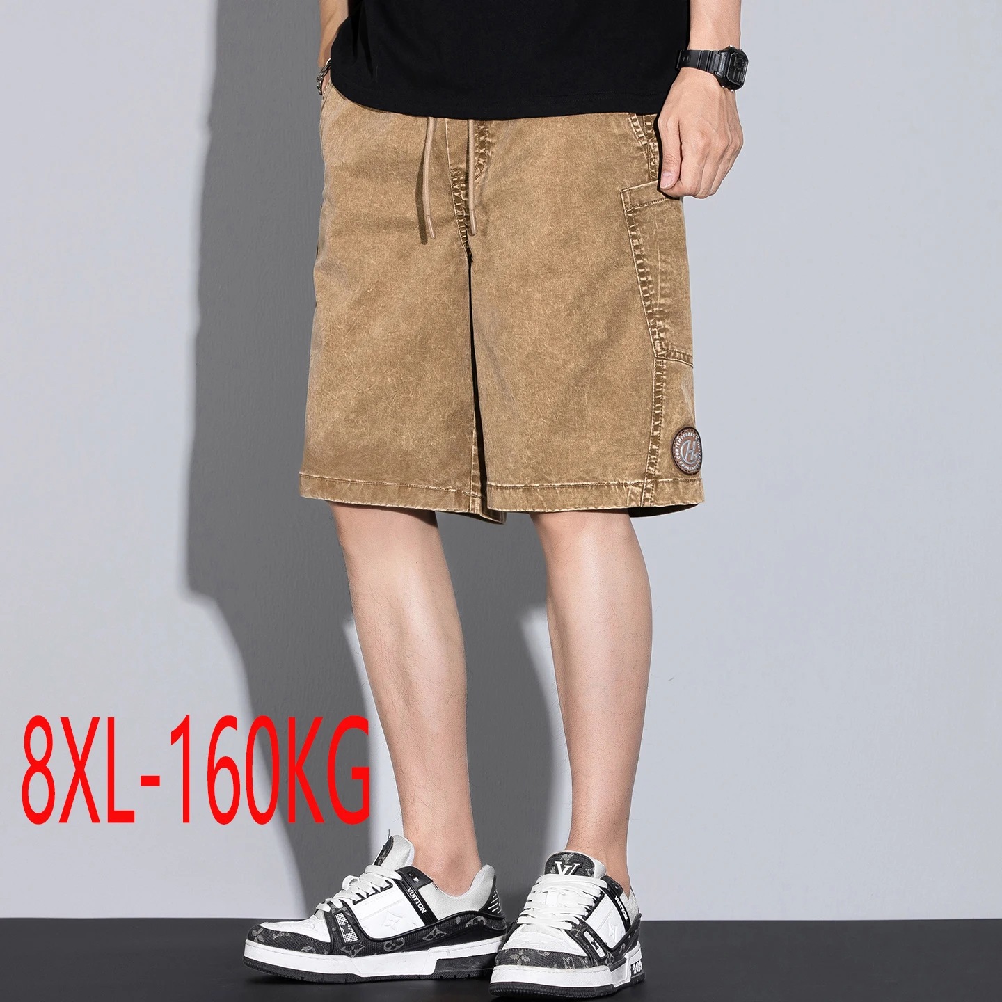 Men's Plus Size Cargo Shorts Summer Lightweight Loose Casual Wear Resistant Five-Pocket Workwear Denim Shorts For Big Men 8XL
Men's Plus Size Cargo Shorts Summer Lightweight Loose Casual Wear Resistant Five-Pocket Workwear Denim Shorts For Big Men 8XL