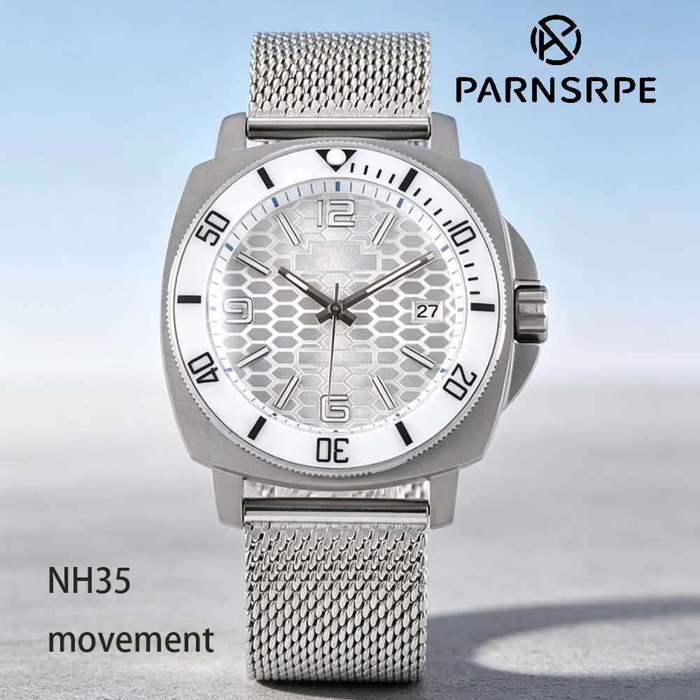 40mm Square Mechanical Watch, Grey Steel Case, Sapphire Crystal, NH35 Movement, Luminous Waterproof Men's Automatic Wristwatch
40mm Square Mechanical Watch, Grey Steel Case, Sapphire Crystal, NH35 Movement, Luminous Waterproof Men's Automatic Wristwatch
