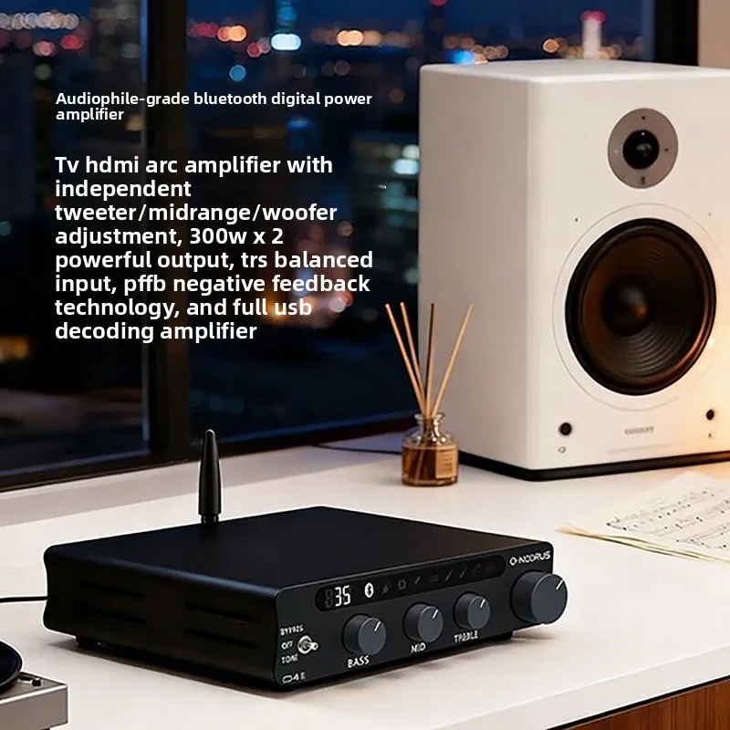 Цифровой усилитель мощности D4ⅱ tpa3255 pffb с Bluetooth, USB, оптическим, коаксиальным и HDMI ARC входами
Цифровой усилитель мощности D4ⅱ tpa3255 pffb с Bluetooth, USB, оптическим, коаксиальным и HDMI ARC входами