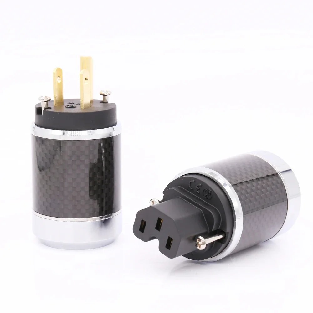Pair Carbon fiber Gold Plated US AC Power Cord Cable Plug HIFI US Connector+IEC Female
Pair Carbon fiber Gold Plated US AC Power Cord Cable Plug HIFI US Connector+IEC Female