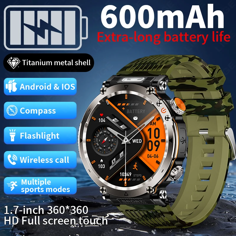 Смарт-часы LIGE с компасом, Bluetooth-вызовами, фонариком LED 600 мАч, пульсометром, IP68, спортивные смарт-часы 2026 года, новые уличные смарт-часы для мужчин
Смарт-часы LIGE с компасом, Bluetooth-вызовами, фонариком LED 600 мАч, пульсометром, IP68, спортивные смарт-часы 2026 года, новые уличные смарт-часы для мужчин