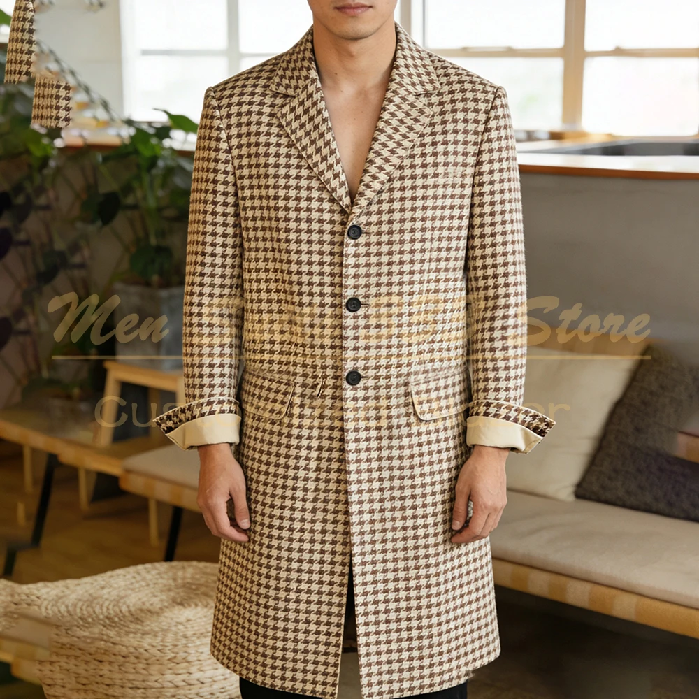 Khaki Vintage Long Men's Suits Single Breasted Overcoat Notch Lapel Loose Fit Blazer With Black Pants 2 Piece Clothing 2026
Khaki Vintage Long Men's Suits Single Breasted Overcoat Notch Lapel Loose Fit Blazer With Black Pants 2 Piece Clothing 2026