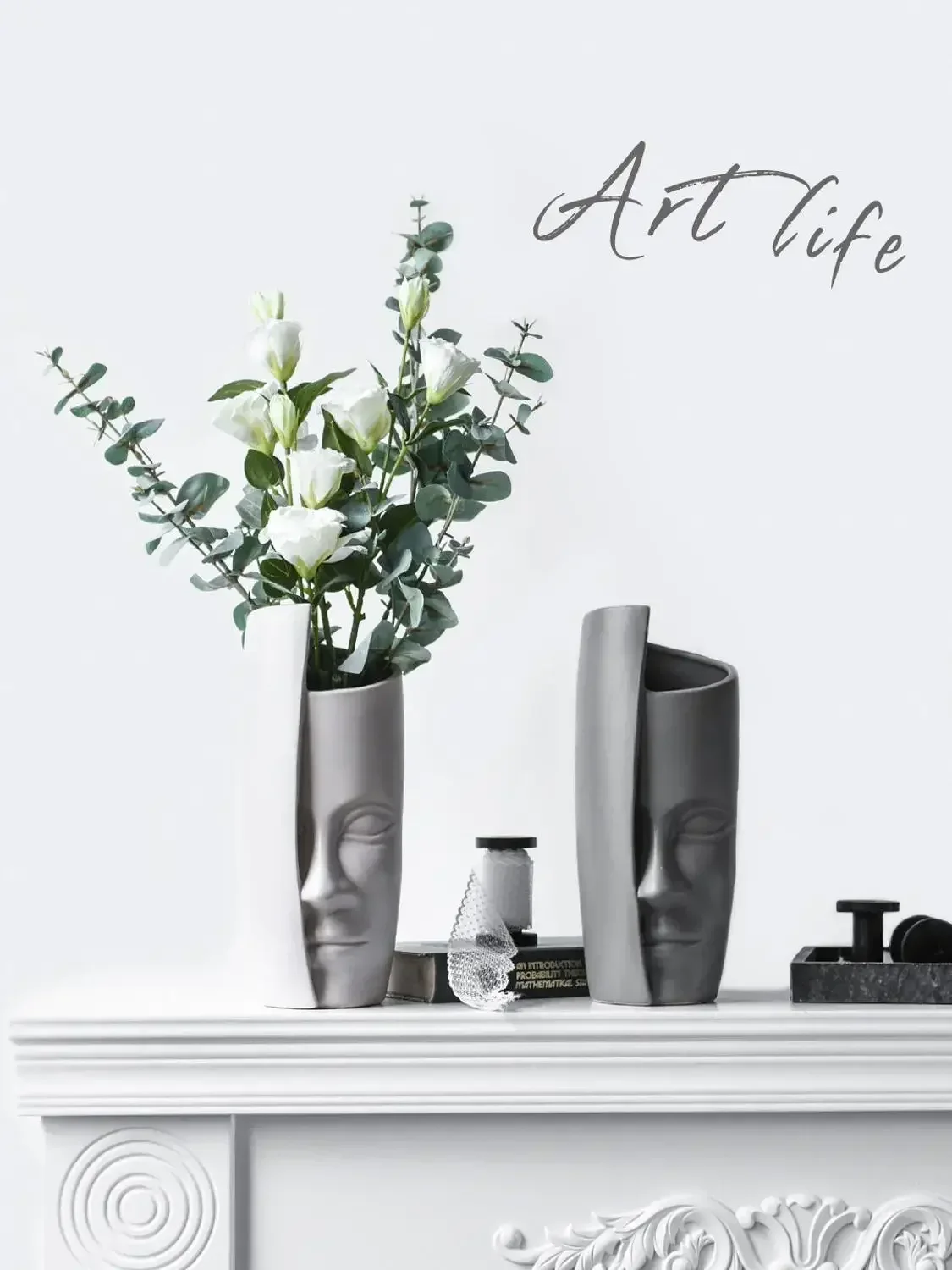 Nordic Creative Human Face Ceramic Vase Figurines Decor Home Furnishing Decoration Crafts Cafe Office Desktop Statue Ornaments
Nordic Creative Human Face Ceramic Vase Figurines Decor Home Furnishing Decoration Crafts Cafe Office Desktop Statue Ornaments