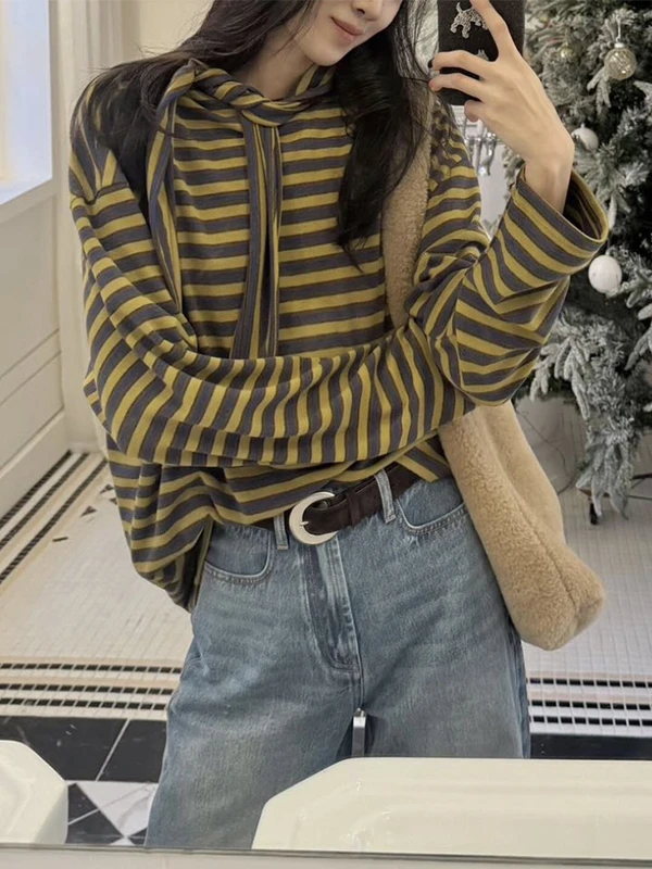 Spring 2026 New Loose Comfortable Striped Tee Women's French Sle Sweater Dstring Casual Long Sve Online Exclusive
Spring 2026 New Loose Comfortable Striped Tee Women's French Sle Sweater Dstring Casual Long Sve Online Exclusive