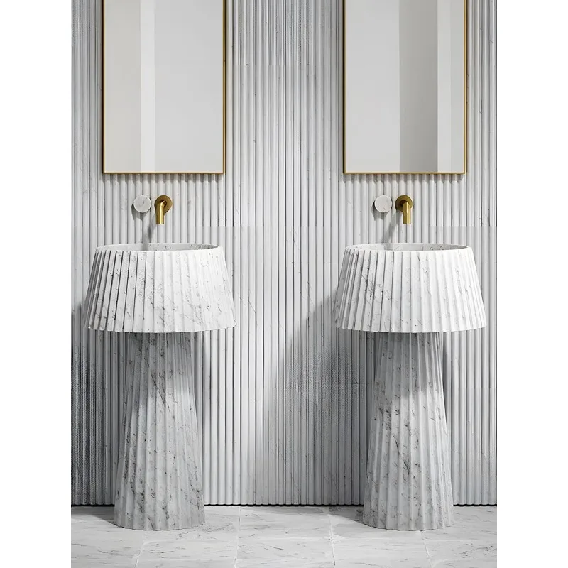 Nordic floor-to-ceiling natural marble column basin wash basin Customized villa simple design Creative outdoor washbasin
Nordic floor-to-ceiling natural marble column basin wash basin Customized villa simple design Creative outdoor washbasin